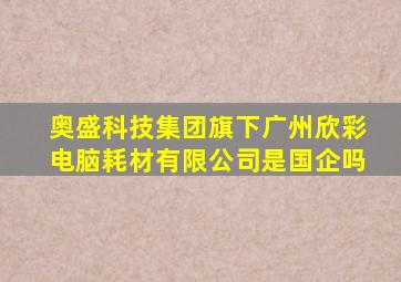 奥盛科技集团旗下广州欣彩电脑耗材有限公司是国企吗